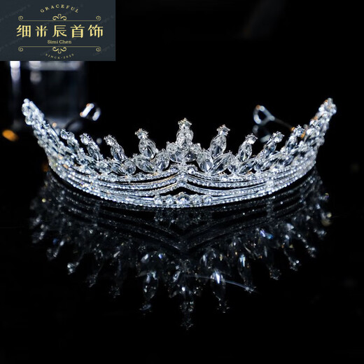 Xiao Huisen-Stil Braut Kopfschmuck europäischer und amerikanischer Geschenkkopfschmuck feenartiger weißer Gaze Hochzeitskronenkopfschmuck Braut Braut DL Tulpe Tulpe Krone