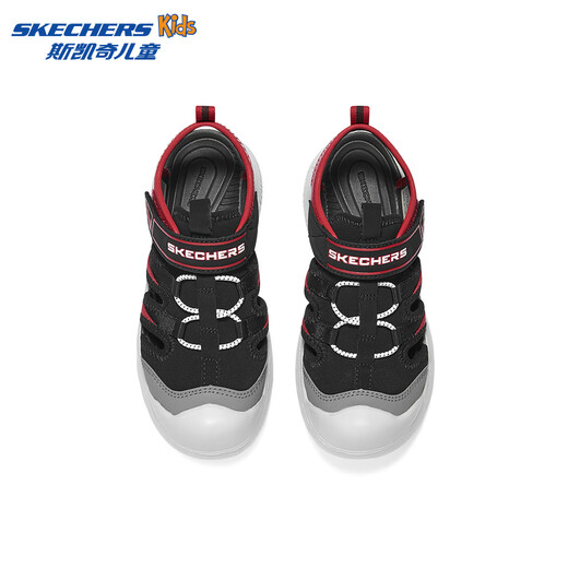 Skechers Skechers children's toe sandals boys' shoes summer lightweight non-slip boys' big head beach shoes 406511L black/red/BKRD 32