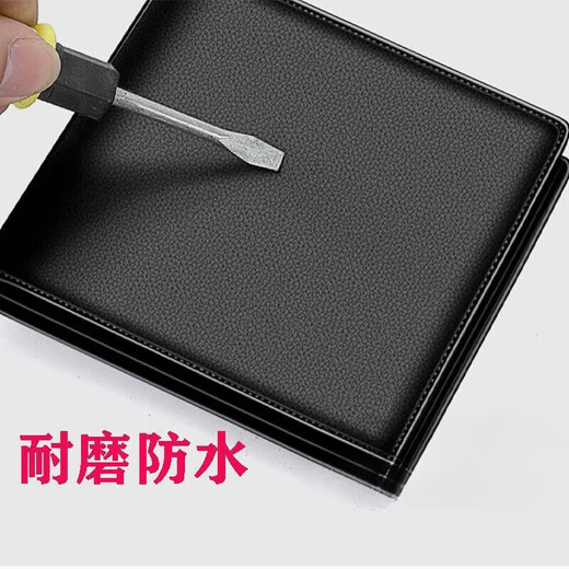 Qianfu Herren Brieftasche Trendy Wallet Herren echte Leder Textur Kurzstil Jungen und Studenten Koreanisch neue Brieftasche Herren Brieftasche Trendy Style 3 Black 4 Card