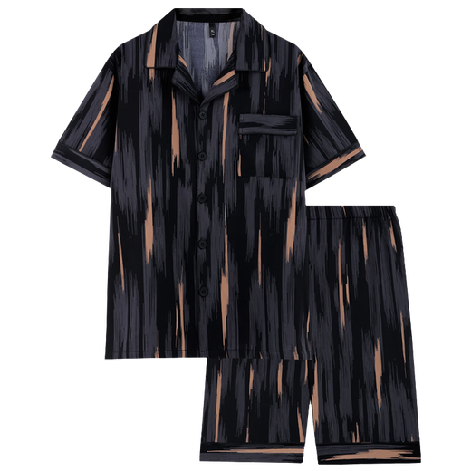Langsha Bingsi Pajamas Men's Cool Summer Short Sleeve Shorts Suit Summer Large Size Outdoor Teen Home Clothes