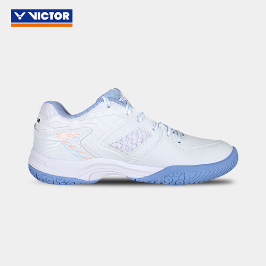 Victor Badminton Schuhe atmungsaktiv u3.0 Weitletzter stabiler Badminton Schuhe P9200 Promotion Version P9200TD MI (Weiß/Geschlechtsblau) 40 (255 mm)