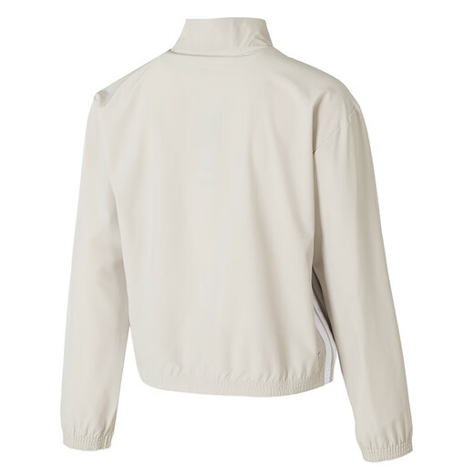 Adidas Jacke für Frauen 2025 Herbst Outdoor Fitness Training Mode gewebte Standkragen Jacke Freizeit komfortable Sportbekleidung JE6173/Light Khaki M.