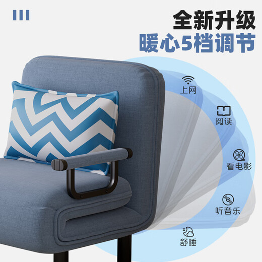 芝华士折叠沙发床单人家用办公室一体两用午休午睡椅子双人躺椅客厅新款 80cm果绿色