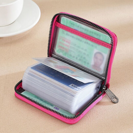 
Xiangfuzhen soft pickup bag for women anti-demagnetization certificate position large capacity driver's license multi-card position new wallet women's z1 limited wisdom black [anti-theft flash shielded RFID] 2023 thickened fabric-20 card position