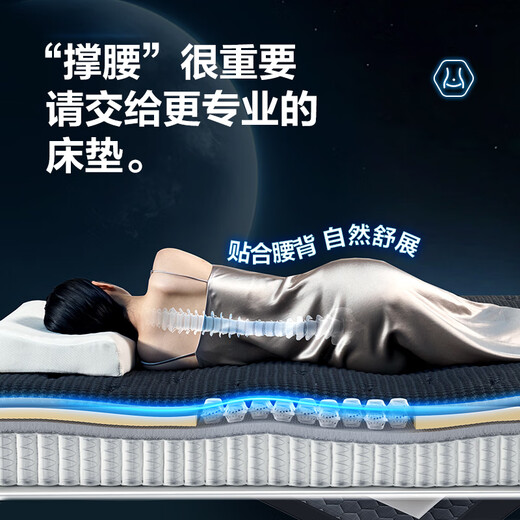 
Gujia Home 3D Support Max Natural Latex Mattress Latex Mattress Spring German Muller 3D M1098 M1098+8055[Extreme Night Black] 1.8*2.0