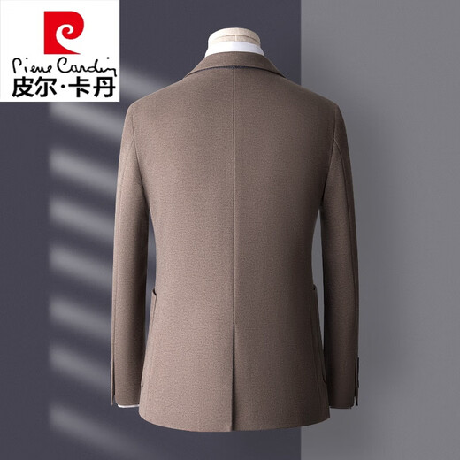 Pierre Cardin high-end suit suit men's business casual formal dress groom wedding dress thickened slim small suit jacket knitted khaki (suit + trousers) shirt tie 3XL