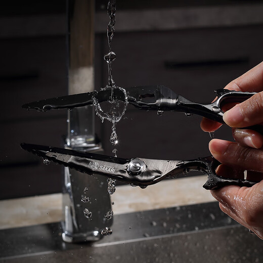 Sanbonsheng Tijeras de cocina japonesas, tijeras para huesos de pollo de acero inoxidable para el hogar, tijeras grandes importadas de acero, tijeras especiales multifuncionales potentes, tijeras totalmente de acero, tijeras de cocina para el hogar, chapadas en titanio