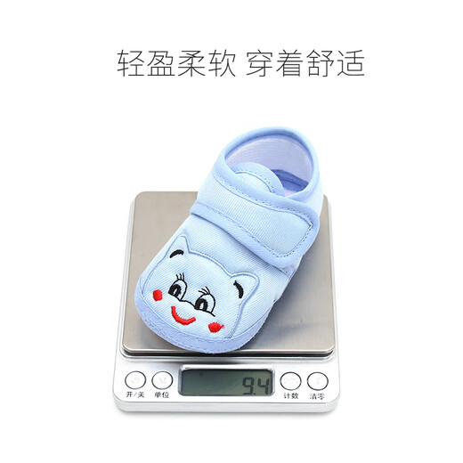 Lamiciqi Baby Kleinkindschuhe 0-1 Jahre alte Babyschuhe Frühlings- und Herbst Sommer-Single-Schuhe 612 Monate Neugeborene Soft Sohle Stoffschuhe Katze Blau 13 Größe 11,5 cm