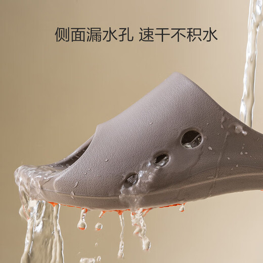 曼多贝尔【专业防滑】浴室拖鞋舒适轻薄无味透气家居拖鞋女蜜桃粉40-41