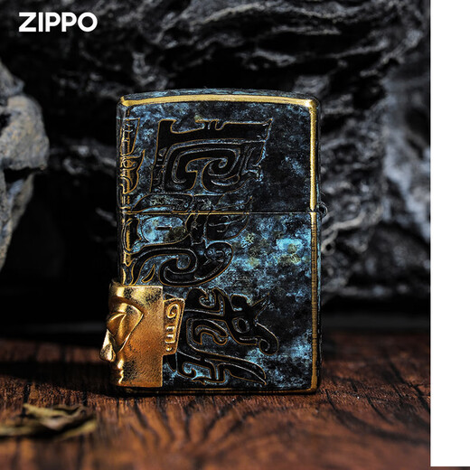
ZIPPO kerosene lighter genuine treasure stamp bronze man face personal collection gift bronze man face [new machine oil-free] DY9902TZ