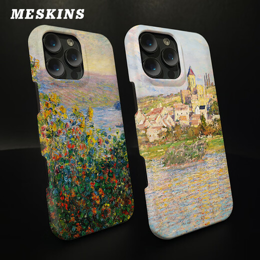 meskins 苹果iphone12pro手机壳12mini保护套印象派莫奈promax油画全彩硬壳 3899 iPhone13