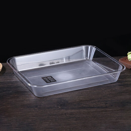 Xu Nian transparent braised vegetable cold dish display plate commercial cooked food tray plastic box plate rectangular square plate 27*21*4.5 without cover
