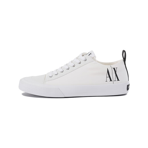 Armani (Armani) Axe 25 Printemps et été nouveaux produits de nouveaux produits pour hommes et semelles épaisses à lacets de baskets décontractées xux140 xv591 T684 White Logo Offset Printing 44