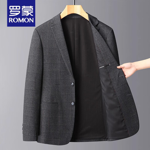 
ROMON Middle-aged Daddy Suit Jacket Spring and Autumn 2025 New Business Official Casual Suit Men's Single Top Jacket E693 Blue M 170 [Suitable for 95-120Jin [Jin equals 0.5 kg]]