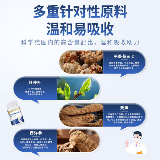北京同仁天麻三七通络片天麻杜仲叶平卧菊三七通络片当归腰膝疼堂 体验装60粒（缓解疼痛）