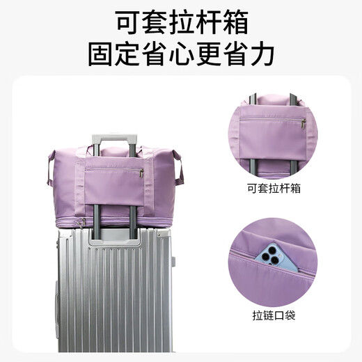 Short-distance hand-in-the-go travel bag large capacity for women lightweight storage bag luggage bag 2023 new portable additional bag (光类 47L) can be expanded with one layer large