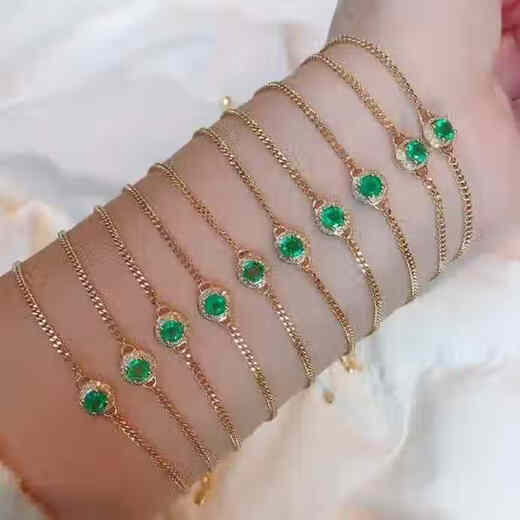 Kechu emerald 18k gold diamond bracelet