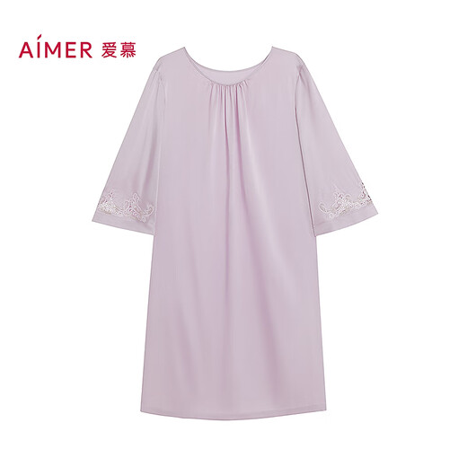 Adore spring and summer silk moist pajamas for women with mulberry silk and comfortable to wear short-sleeved home nightgown AM44A841 purple pink L5B S 160
