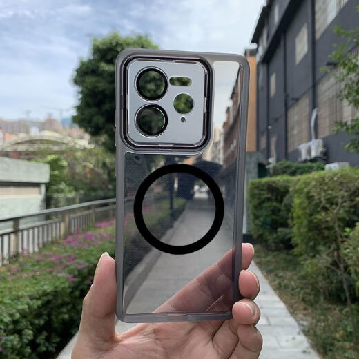 牛壳壳适用适用真我GT7pro手机壳磁吸新款RMX5010自带镜头膜全包防摔保 适用:真我GT7pro 魅眼自带镜头膜[透白+白磁吸]