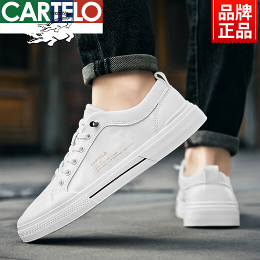 Cardile Crocodile Men's Shoes 2024 New Summer Ice Silk Sneakers Men's Versatile Slip-on Breathable Sports and Leisure Men's White Shoes White - Breathable Ice Silk - 6624D 43 Standard Sports Code Number
