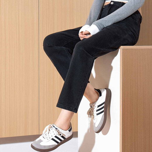 TonLion 2025 Women's Stretch Pipe Small Leg Jeans Black 29