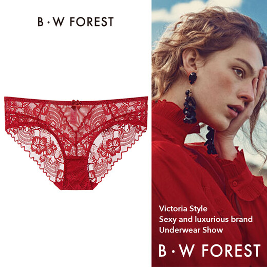 BW Forest Red Native Year Брак сексуальный кружево чисто сексуальное нижнее белье женщин 2025 Новые тонкие шорты 15122 Burgundy 1 S Рекомендуемый вес 80-90JIN [Джин равен 0,5 кг]