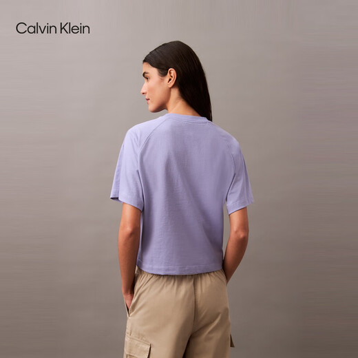Calvin Kleinjeans25 Printemps et d'été Femme Femme CK CK Badge Shield Pure Coton Coton à manches courtes T-shirt 47B847G