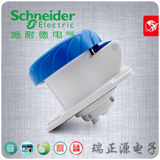 Schneider Electric PKF16G723 three-core 16A concealed straight body industrial socket 2P+E original imported IP67 waterproof plug + concealed straight body socket one set