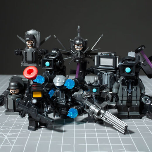 Saison 12 Toilet Man Damage Titan Tv Man Laser Cannon Camera Camera Montrally Blocs Assemblé Blocs et jouets KDL829 + 833 (huit modèles avec packages de réduction)
