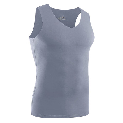 [Ice Seide ohne Markierungen] Herrenweste ist frei geschnitten, breite schulterhültige T-Shirt-Fitnessweste schwarz xl
