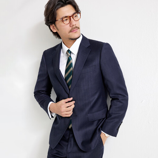 Zhuangji Wool Cashmere Silk 120 Count Men's Business Professional Formal Wear High-Quality Suit Wedding Suit