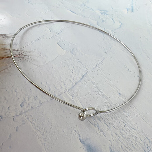 Pop collar women's high-end necklace new Chinese style necklace plated with 18K gold high-end short metal ring clavicle jewelry gold titanium steel collar