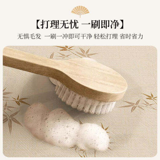 新中式实木楼梯踏步垫蓝色木硅藻泥吸水脚垫室内步梯地毯台阶脚踏 繁花似锦-NC-12109 30*120cm