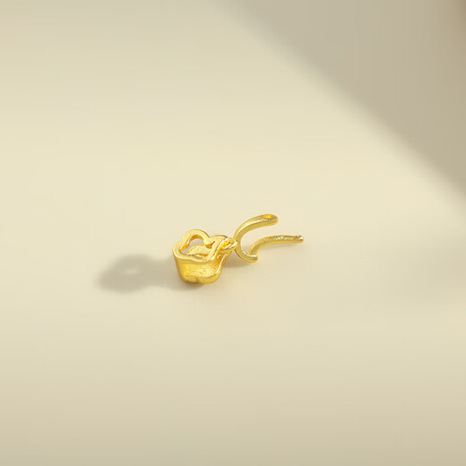 Shiniao 18k gold plated clip buckle retro style polka dot auspicious cloud necklace pendant buckle jade bean buckle head melon seed buckle buckle