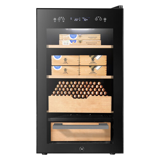 Bacchus cigar cabinet inverter compressor independent humidity control constant temperature and humidity naked air-cooled cedar wood shelf mini small yh-24 fixed frequency temperature control model 300-400 65l