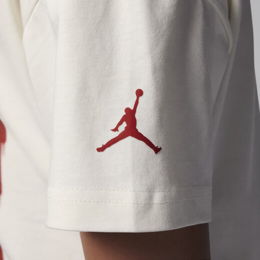 Nike (Nike) Jordan Oficial Nike Jordan Boys and Girls Big Big Children's Algodón de algodón puro Cabello redondo de punto ib9272 133 Sail White 160 XL