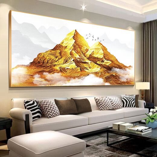 Rizhao Jinshan wasserloses Landschaft hängen malen Wohnzimmer Alpine Dekoration Mal Sofa Hintergrund Wandbetrieb mit Rücken mit Rücken mit Rücken (Hauptfoto) 280*110 cm lang