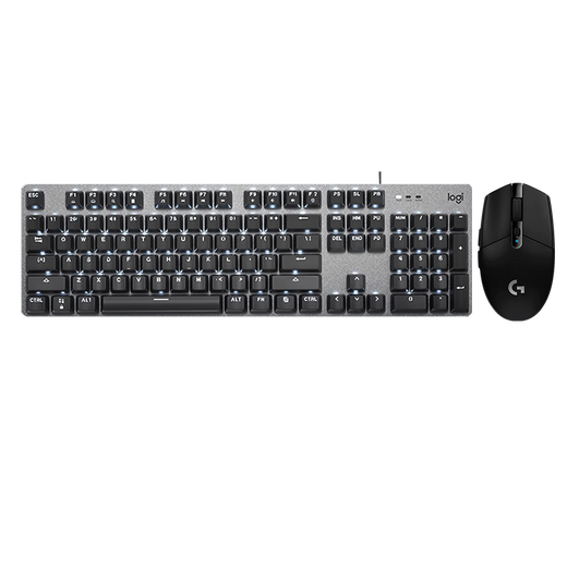 Logitech K845 wired mechanical keyboard office gaming e-sports keyboard full size luminous Key and mouse set 104 keys G304 (black) + K845 (blue axis)