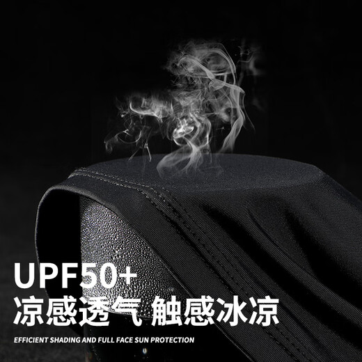 Woodpecker sun protection mask men's summer ice silk face towel running cover neck fishing outdoor cycling neck cover face mask black