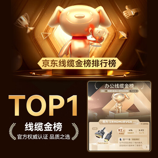 Shengwei HDMI to VGA cable HD video adapter cable projection screen converter cable computer laptop box connected to projector TV monitor 1 meter AHV0010G