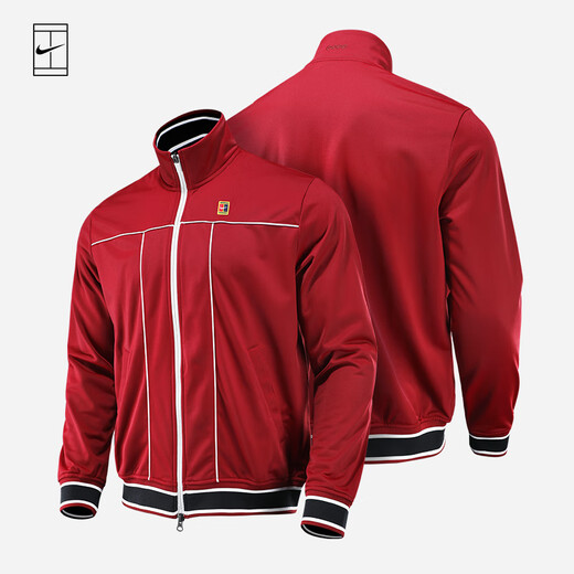 Nike Nike Herren-Tennisjacke Langarm Herbst und Winter neuer Stil 25 Australian Open Tennis Player gleiche Style-Jacke HV8213-677 [Neujahr Red Australian Open Style] M.