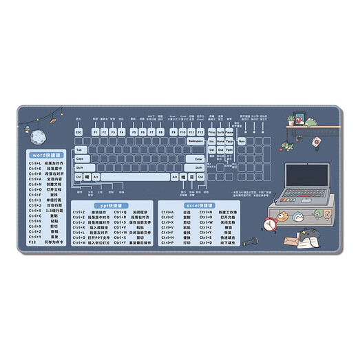 
Three-color cat mouse pad super large wrist guards girls keyboard shortcuts hand holder computer desk pad anti-slip rubber office 13971 Bear climbing height 60 cm x 30 cm x 3 mm