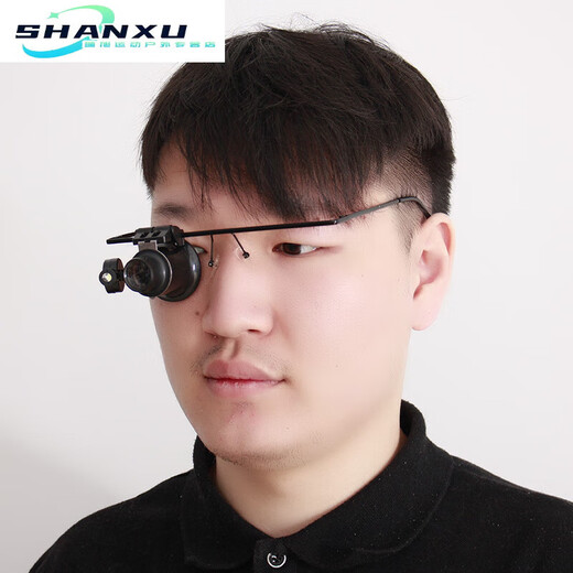 Mie Lanat watch repair magnifying glass single-eye high-definition head-wearing 20x LED clock mechanical electronic repair clear stamp coin identification 20x 9892A single-eye [focal length 1 cm is not suitable