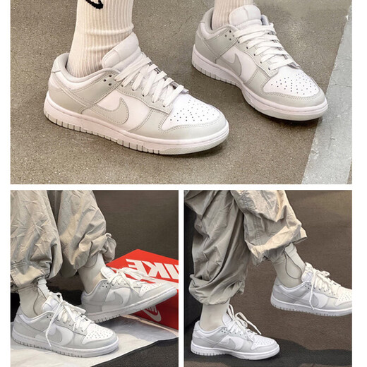 耐克（NIKE）板鞋女鞋子2025秋季新款Dunk Low低帮轻便运动鞋时尚透气休闲鞋 DD1503-103白灰 39