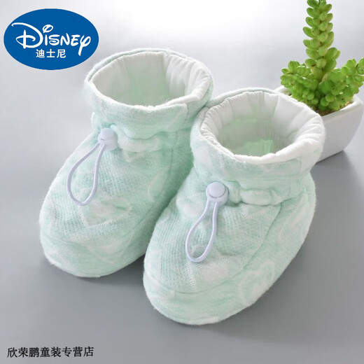 Disney baby shoes thickened warm soft sole in autumn and winter 0-3-6-December baby shoes socks cotton shoes toddler shoes 1 year old pink bohemian 1 piece average size L sole length 13cm suitable for babies 6-18 months