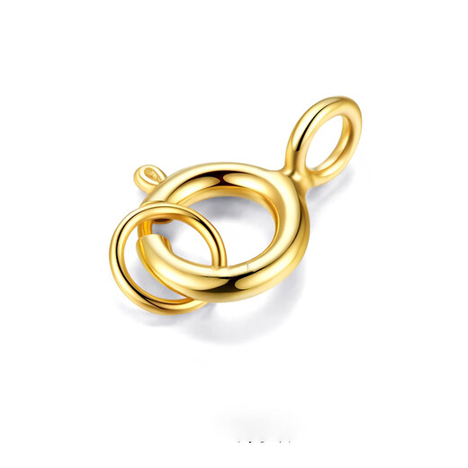Shiniao 18K gold-plated spring buckle bracelet connection buckle head DIY accessories necklace button connector bracelet anti-drop buckle accessories 4.5mm single spring buckle tail opening