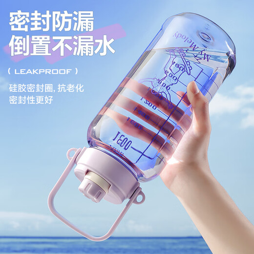 LNGA LANDGRE Germany imported high quality 2000ml large capacity water cup 2025 new style female summer high temperature resistant male student gray medium size - preferred food grade material 1500ml