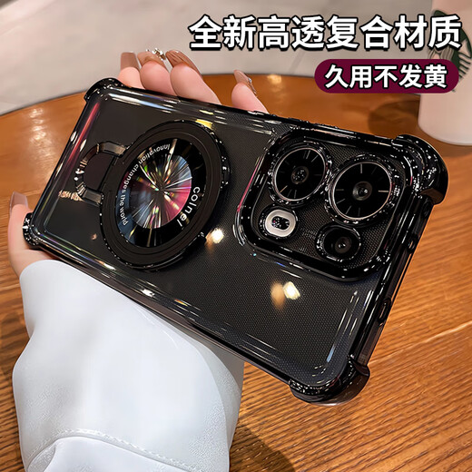 波沃姆 闪粉带支架适用opporeno13新款手机壳opporeno14镜头全包reno11pro防摔气囊reno910高级678硅胶壳 【少女粉+闪粉卡】金属磁吸支架*超强气囊防摔 OPPO Ren