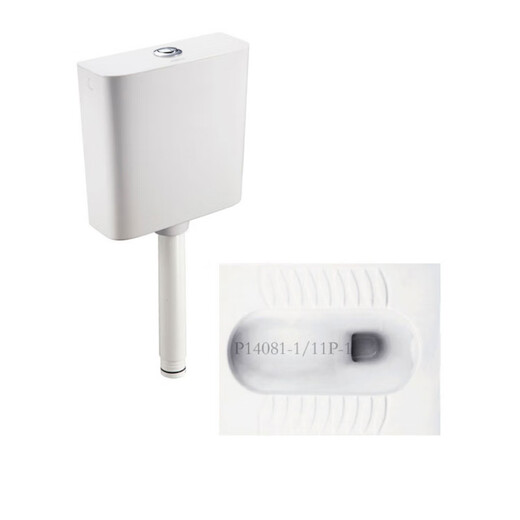 JOMOO Hockgrube Niederdruck-Wassertank P95027 mit P14055/14126/14132/14133/14131 Hocktoilette P95027 Niederdruck-Wassertank