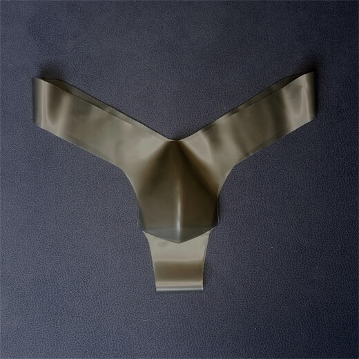 Latex concave and convex rubber single thong men's one-piece translucent butt-exposed sexy low-waisted seamless bag for pre-sale 1 piece transparent black one size fits for 85-105 cm waist 2 feet 5